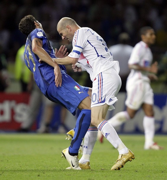 Zinedine Zidane y su famoso cabezazo a Materazzi.