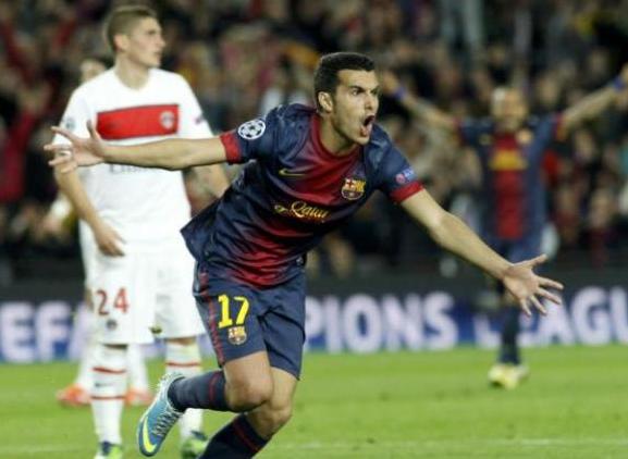 Pedro marcó el tanto que significó la clasificación del Barcelona.