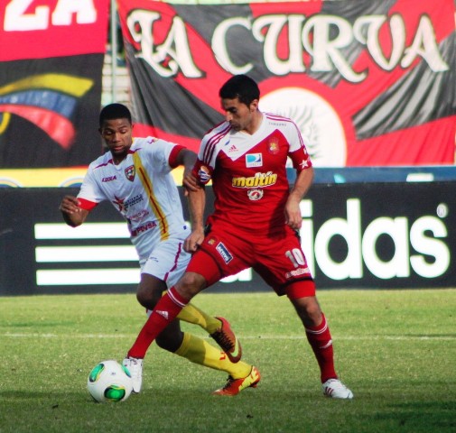 Roberto Armúa marcó uno de los tantos de la victoria del rojo ante Aragua.