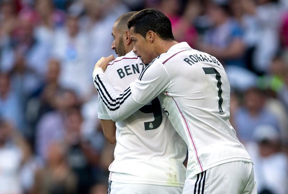 Benzema y Cristiano celebraron el triunfo merengue.